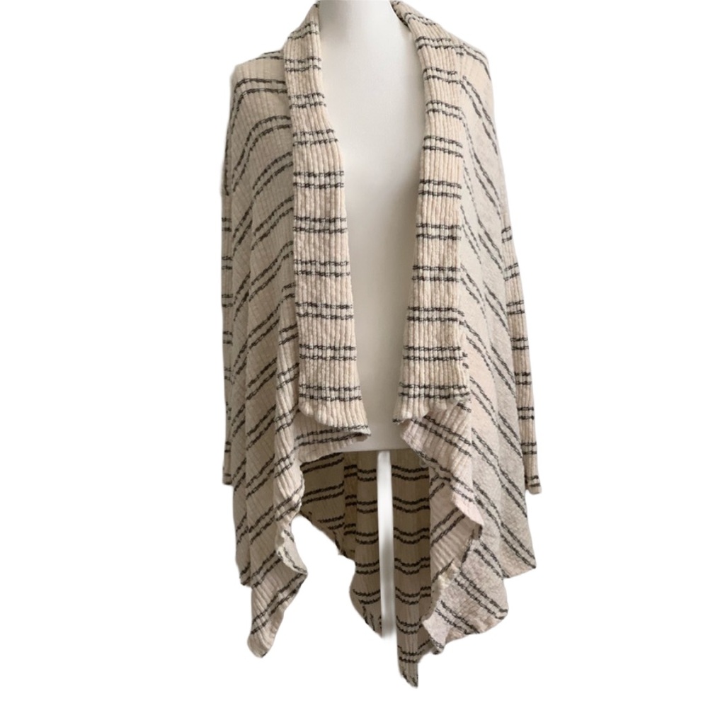 FREE PEOPLE “Dee Elle” Womens Striped Boho Oversized Open Cardigan Size: Small